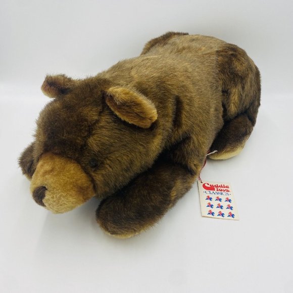 1984 Douglas Cuddle Toys Big Brown Bear Stuffed Animal Toy...